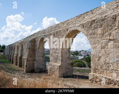 Kamares Aqueduct, (Bekir Pasha Aqueduct) Larnaca, Zypern Stockfoto