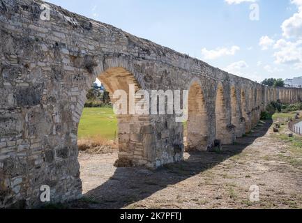 Kamares Aqueduct, (Bekir Pasha Aqueduct) Larnaca, Zypern Stockfoto