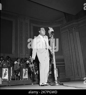 Louis Armstrong, Louis Daniel Armstrong (1901 – 1971), amerikanischer Jazz-Trompeter und Sänger. Stockfoto