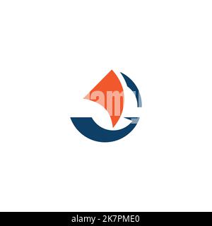 Einfache G Ship Logo Vorlage Design Vektor. Vektorgrafik EPS.8 EPS.10 Stock Vektor