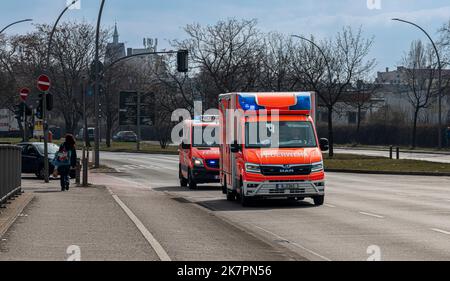 Feuerwehrdienst Berlin, Berlin, Deutschland Stockfoto