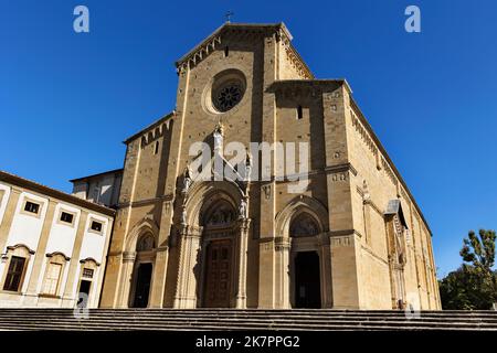 Kathedrale von Arezzo SS. Donato und Pietro außen, Toskana, Italien Stockfoto