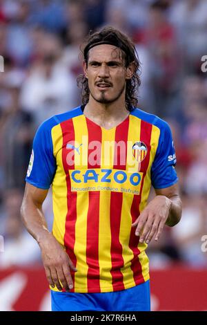 Sevilla, Sevilla, Spanien. 18. Oktober 2022. Edinson Cavani von Valencia CF beim La Liga Santader Spiel zwischen Sevilla CF und Valencia CF bei Ramon Sanchez Pizjuan in Sevilla, Spanien, am 18. Oktober 2022. (Bild: © Jose Luis Contreras/DAX via ZUMA Press Wire) Stockfoto