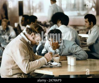 Gene Hackman, Al Pacino Film: Scarecrow (1976) Charaktere: Max Millan,Francis Lionel 'Lion' Delbuchi Regie: Jerry Schatzberg 11. April 1973 **WARNUNG** Dieses Foto ist nur für redaktionelle Zwecke bestimmt und unterliegt dem Copyright von WARNER BROS und/oder des Fotografen, der von der Film- oder Produktionsfirma beauftragt wurde, und kann nur von Publikationen im Zusammenhang mit der Bewerbung des oben genannten Films reproduziert werden. Eine obligatorische Gutschrift an WARNER BROS ist erforderlich. Der Fotograf sollte auch bei Bekanntwerden des Fotos gutgeschrieben werden. Ohne schriftliche Genehmigung der Film Company kann keine kommerzielle Nutzung gewährt werden. Stockfoto