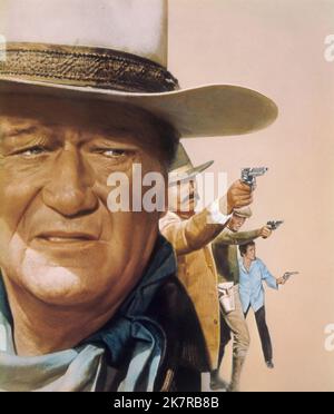 John Wayne & Patrick Wayne Artwork Film: Big Jake (1971) Regie: George Sherman 26 May 1971 **WARNUNG** Dieses Foto ist nur für redaktionelle Zwecke bestimmt und unterliegt dem Copyright von PARAMOUNT und/oder des Fotografen, der von der Film- oder Produktionsfirma beauftragt wurde und darf nur von Publikationen im Zusammenhang mit der Bewerbung des oben genannten Films reproduziert werden. Eine obligatorische Gutschrift an PARAMOUNT ist erforderlich. Der Fotograf sollte auch bei Bekanntwerden des Fotos gutgeschrieben werden. Ohne schriftliche Genehmigung der Film Company kann keine kommerzielle Nutzung gewährt werden. Stockfoto