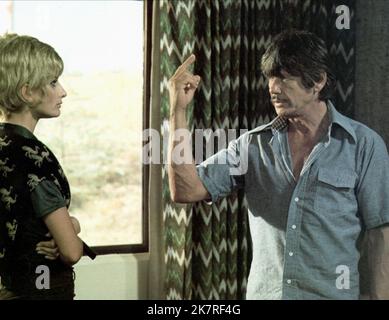 Jill Ireland & Charles Bronson Film: Breakout (1971) Charaktere: Ann Wagner & Nick Colton Regie: Tom Gries 07 March 1975 **WARNUNG** Dieses Foto ist nur für redaktionelle Zwecke bestimmt und unterliegt dem Copyright von COLUMBIA und/oder des Fotografen, der von der Film- oder Produktionsfirma beauftragt wurde, und kann nur von Publikationen im Zusammenhang mit der Bewerbung des oben genannten Films reproduziert werden. Eine obligatorische Gutschrift an COLUMBIA ist erforderlich. Der Fotograf sollte auch bei Bekanntwerden des Fotos gutgeschrieben werden. Ohne schriftliche Genehmigung der Film Company kann keine kommerzielle Nutzung gewährt werden. Stockfoto