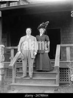 Präsident William Taft, seine Frau Helen. Stockfoto