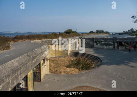 The Battery Kinzie (1912-1944) im Fort worden Historical State Park in Port Townsend, Jefferson County, Washington State, USA. Stockfoto