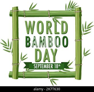 Illustration zum Welt-Bamboo-Tag am 18. September Stock Vektor