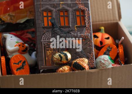 Herbst/Halloween-Saison - Kürbis Patches, Spooky Times at the Sales Stockfoto