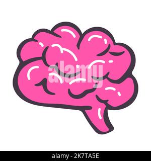 Brain Logo Silhouette Draufsicht Design Vektor Vorlage. Brainstorming Think Idea Logo Concept Icon Stock Vektor