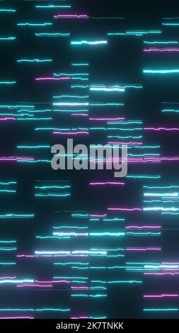 3D Render Retro Glitch Effekt, tv Noise Effekt Stockfoto