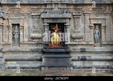 Chidambaram, Indien - 2022. Oktober: Der Thillai Nataraja Tempel, der dem tanzenden Shiva gewidmet ist Stockfoto