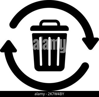 Recycling ( Wiederverwendung, Ökologie ) Vektor-Symbol-Illustration Stock Vektor