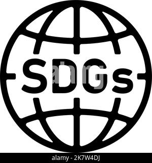 SDGs ( Ökologie , Nachhaltigkeit ) Vektor Symbol Illustration Stock Vektor