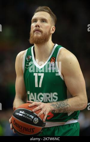 2022 10 18. Kaunas, Litauen. Basketball. Euroleague. Zalgiris Kaunas - Virtus Segafredo Bologna - 68 - 65. Stockfoto