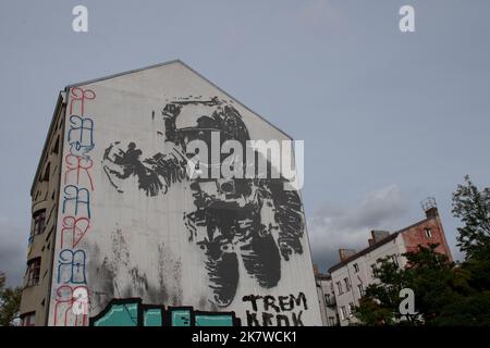 The Astronaut Mural von Victor Ash in der Mariannenstraße, Kreuzberg, berlin Stockfoto