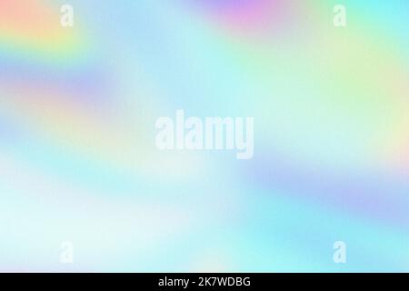Abstrakter, holographischer Hintergrund mit unscharfem körnigem Verlauf in Pastelltönen Stockfoto