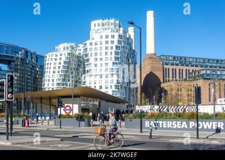 Battersea Power Station Underground, Kirtling Street, Nine Elms, London Borough of Wandsworth, Greater London, England, Vereinigtes Königreich Stockfoto