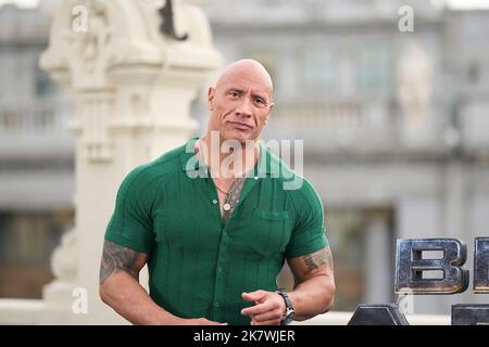 Madrid, Spanien. 19. Oktober 2022. Dwayne Johnson nimmt am 19. Oktober 2022 in Madrid, Spanien, an ‘Black Adam' Photocall im NH Collection Casino Teil Foto von ABACAPRESS.COM Quelle: Abaca Press/Alamy Live News Stockfoto