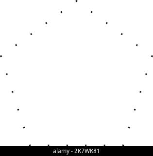 Das Symbol für den Vektor in der Form eines gestrichelten Symbols für kreatives Grafikdesign ist ein UI-Element in einer Piktogrammdarstellung Stock Vektor