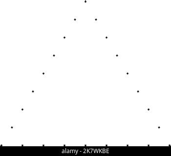 Dreieck-Form gepunktetes Symbol Vektor-Symbol für kreatives Grafikdesign ui-Element in einer Piktogramm-Illustration Stock Vektor