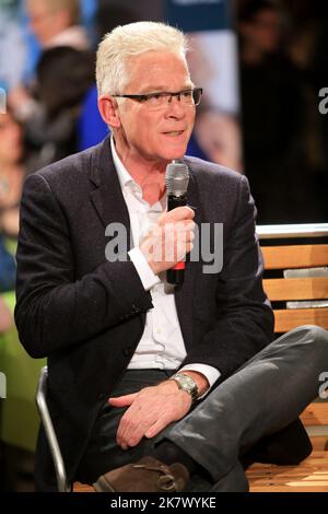 Jean-Marc Peillex, maire de Saint-Gervais-les-Bains. 32ème Festival Mont-Blanc Humor. März 2016. Saint-Gervais-les-Bains. Haute-Savoie. Auvergne-Rhôn Stockfoto