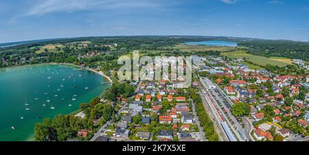 Herrsching am Ammersee von oben Stockfoto