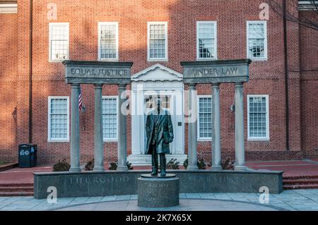 Denkmal für Thurgood Marshall, Annapolis, Maryland USA, Annapolis, Maryland Stockfoto