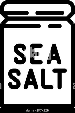 Abbildung des Symbols für Meersalzlinien Stock Vektor