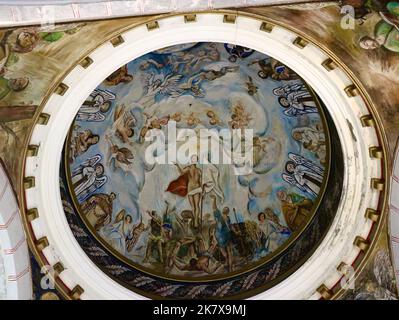 Innendecke Kirche von San Juan el Real, wo der spanische Diktator Francisco Franco 1923 auf der Plaza de Fernando Rubio Oviedo Asturias Spanien heiratete Stockfoto