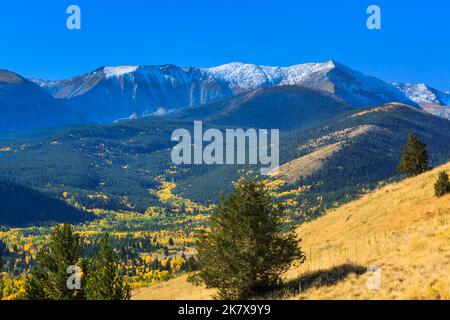 Farben des Herbstes unter Mount Haggin im Bereich "Anaconda" in der Nähe von Anaconda, montana Stockfoto