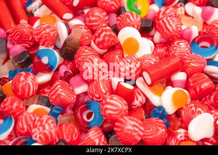 Leckere Mischung aus Gelee bunte Süßigkeiten. Köstliche Marmelade. Stockfoto