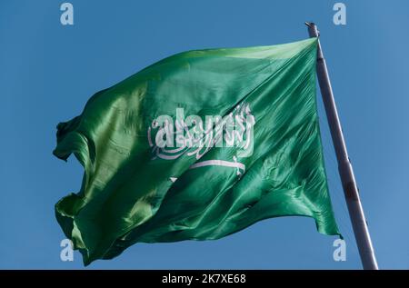 Flagge Saudi-Arabiens Riad Stockfoto