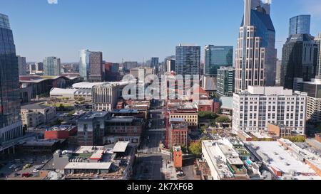 Downtown Nashville Tennessee Broadway St Stockfoto