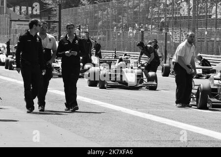 Motorsport Startaufstellung bereit für den Start, die letzten Momente vor dem Start Stockfoto