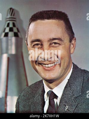 Gus Grissom, NASA-Porträt von Virgil I. „Gus“ Grissom. Virgil Ivan 'Gus' Grissom (1926 – 1967) amerikanischer Ingenieur, Pilot der US-Luftwaffe und Mitglied der Mercury Seven, die von der National Aeronautics and Space Administration (NASA) als Projekt-Mercury-Astronauten ausgewählt wurden, um die ersten Amerikaner im Weltraum zu sein. Stockfoto