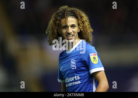 Birmingham, Großbritannien. 19. Oktober 2022. Hannibal Mejbri #6 von Birmingham City während des Sky Bet Championship-Spiels Birmingham City gegen Burnley in St Andrews, Birmingham, Großbritannien, 19.. Oktober 2022 (Foto von Simon Bissett/News Images) in Birmingham, Großbritannien am 10/19/2022. (Foto von Simon Bissett/News Images/Sipa USA) Quelle: SIPA USA/Alamy Live News Stockfoto