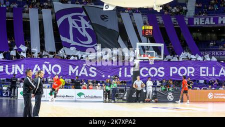 Madrid, Spanien. 19. Oktober 2022. 19.. Oktober 2022; Wizink Center; Madrid; Spanien; Turkish Airlines Euroleague Basketball; Real Madrid gegen Olympiacos piräus; 900/Cordon Pressequelle: CORDON PRESS/Alamy Live News Stockfoto