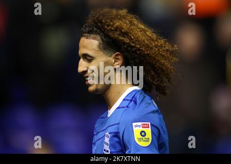 Birmingham, Großbritannien. 19. Oktober 2022. Hannibal Mejbri #6 von Birmingham City während des Sky Bet Championship-Spiels Birmingham City gegen Burnley in St Andrews, Birmingham, Großbritannien, 19.. Oktober 2022 (Foto von Simon Bissett/News Images) in Birmingham, Großbritannien am 10/19/2022. (Foto von Simon Bissett/News Images/Sipa USA) Quelle: SIPA USA/Alamy Live News Stockfoto