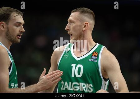 2022 10 18. Kaunas, Litauen. Basketball. Euroleague. Zalgiris Kaunas - Virtus Segafredo Bologna - 68 - 65. Stockfoto