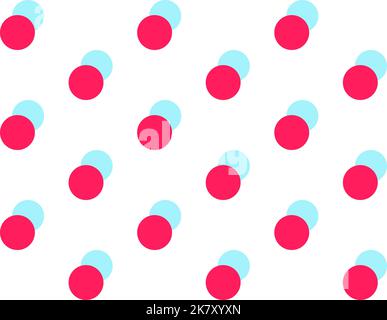 Nahtlose Vektor-Muster aus lustigen bunten Punkten Stock Vektor
