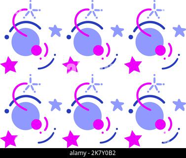 Nahtloses Vektor-Muster aus Party-Elementen Stock Vektor