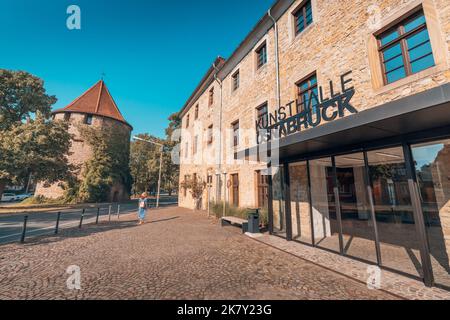 24. Juli 2022, Osnabrück, Deutschland: Eingang zur Kunsthalle in Osnabrück Stockfoto