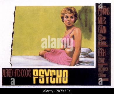 Filmposter Film Psycho (USA 1960) Regie: Alfred Hitchcock 29. Januar 1960 **WARNUNG** dieses Foto ist nur für redaktionelle Zwecke bestimmt und unterliegt dem Urheberrecht von UNIVERSAL und/oder dem Fotografen, der von der Film- oder Produktionsgesellschaft beauftragt wurde. Es kann nur durch Veröffentlichungen in Verbindung mit der Werbung für den oben genannten Film reproduziert werden. Eine obligatorische Gutschrift für UNIVERSAL ist erforderlich. Der Fotograf sollte ebenfalls angerechnet werden, wenn er bekannt ist. Ohne schriftliche Genehmigung der Film Company kann keine kommerzielle Nutzung gewährt werden. Stockfoto