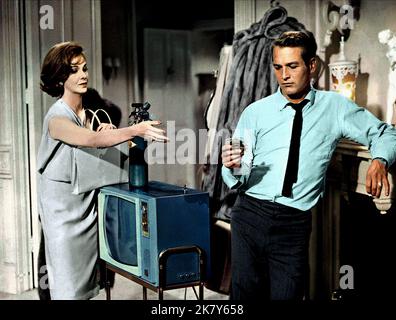 Geraldine Page & Paul Newman Film: Sweet Bird of Youth (USA 1962) Charaktere: Alexandra Del Lago & Chance Wayne / Literaturverfilmung (nach dem Theaterstück von Tennessee Williams) Regie: Richard Brooks 21 March 1962 **WARNUNG** Dieses Foto ist nur für den redaktionellen Gebrauch und das Copyright von ROXBURY PRODUCTIONS INC Und/oder den Fotografen, der vom Film- oder Produktionsunternehmen beauftragt wurde und nur durch Publikationen im Zusammenhang mit der Bewerbung des oben genannten Films reproduziert werden kann. Eine obligatorische Gutschrift an ROXBURY PRODUCTIONS INC Ist erforderlich. Der Fotograf sollte auch bei Bekanntwerden des Fotos gutgeschrieben werden. Nein Stockfoto