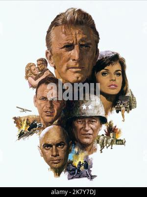 Frank Sinatra, Kirk Douglas, John Wayne, Senta Berger & Yul Brynner Film: Cast A Giant Shadow (USA 1966) Charaktere: Vince Talmadge,Col. David Mickey Marcus, Gen. Mike Randolph,Magda Simon & Asher Gonen / Literaturverfilmung (Nach Dem Buch Von Ted Berkman) Regie: Melville Shavelson 30 March 1966 **WARNUNG** Dieses Foto ist nur für den redaktionellen Gebrauch bestimmt und unterliegt dem Copyright der MIRISCH CORPORATION und/oder des Fotografen, der von der Film- oder Produktionsfirma beauftragt wurde und darf nur durch Publikationen im Zusammenhang mit der Bewerbung des oben genannten Films reproduziert werden. Eine obligatorische Gutschrift an DEN MI Stockfoto