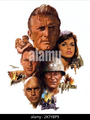 Kirk Douglas, Senta Berger, Frank Sinatra, Yul Brynner & John Wayne Film: Cast A Giant Shadow (USA 1966) Charaktere: Col. David 'Mickey' Marcus, Magda Simon, Vince Talmadge, Asher Gonen, Gen. Mike Randolph / Literaturverfilmung (nach dem Buch von Ted Berkman) Regie: Melville Shavelson 30 March 1966 **WARNUNG** Dieses Foto ist nur für den redaktionellen Gebrauch bestimmt und unterliegt dem Copyright der MIRISCH CORPORATION und/oder des Fotografen, der von der Film- oder Produktionsfirma beauftragt wurde und darf nur durch Publikationen im Zusammenhang mit der Bewerbung des oben genannten Films reproduziert werden. Eine obligatorische Gutschrift für DAS Stockfoto