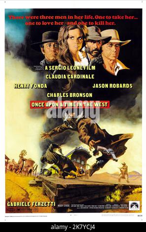 Film Poster Film: Es war einmal im Westen; C'Era Una Volta Il West (C'era una volta il West) IT/USA 1968, Regie: Sergio Leone 21 December 1968 **WARNUNG** Dieses Foto ist nur für redaktionelle Zwecke bestimmt und unterliegt dem Copyright von PARAMOUNT PICTURES und/oder des Fotografen, der von der Film- oder Produktionsfirma beauftragt wurde und darf nur von Publikationen im Zusammenhang mit der Bewerbung des oben genannten Films reproduziert werden. Eine obligatorische Gutschrift für PARAMOUNT-BILDER ist erforderlich. Der Fotograf sollte auch bei Bekanntwerden des Fotos gutgeschrieben werden. Ohne schriftliche Genehmigung des Film Comp kann keine kommerzielle Nutzung gewährt werden Stockfoto