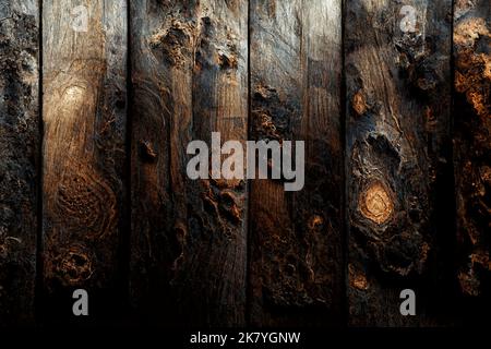 Braune Holzstruktur. Vintage-Hintergrund aus Holz. Rustikale verwitterte Kulisse Stockfoto